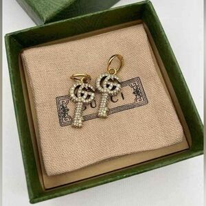Pre-owned Gucci Double G Key Earrings